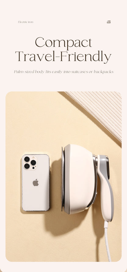 Portable 2-in-1 Iron & Steamer for Travel - Adjustable Heat